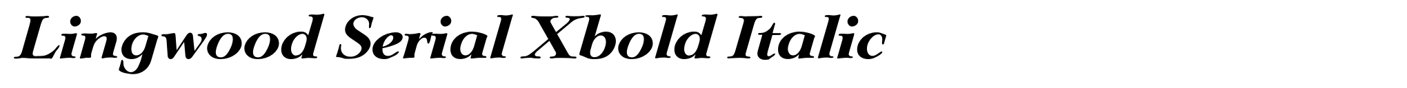 Lingwood Serial Xbold Italic image